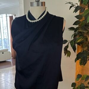 Zara Midnight Blue Dress with Pearl Accent